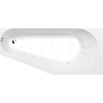 Vana TIGRA R hydromasážní vana, 170x80x46cm, Attraction Hydro-Air, chrom