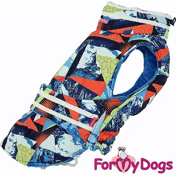 Obleček pro psa FOR MY DOGS Zimní bunda pro jezevčíky MOUNTAINS, multicolor Velikost: TC2