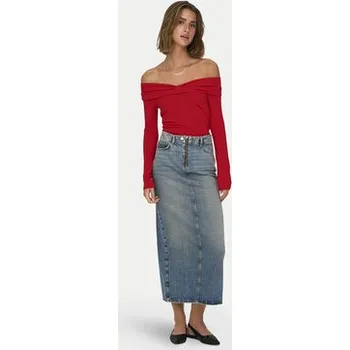 Dámská halenka ONLY Halenka Fayola 15339435 Červená Slim Fit XL