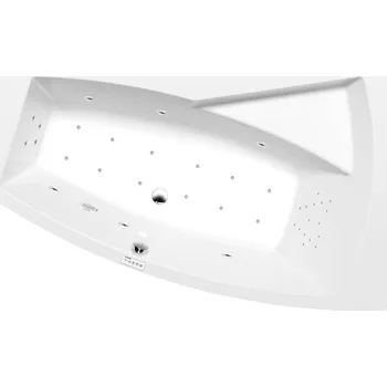 Vana EVIA R hydromasážní vana, 160x100x47cm, Highline Hydro-Air, chrom