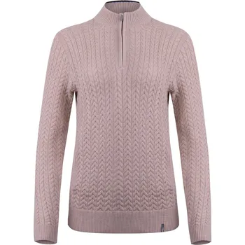 Dámský svetr Kjus Women Cashmere Luxe Half-Zip EU40, Sand Melange-Bone White, dámské