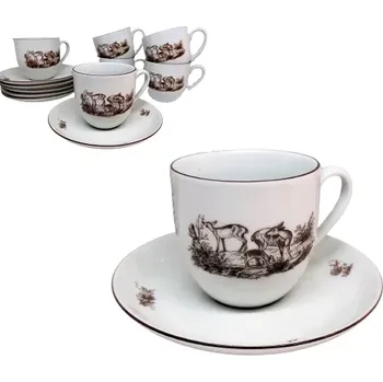 Sada porcelánových hrnků - laně (Porcelánové hrnky)