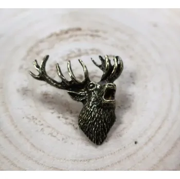 Odznak - troubící jelen zlatý (Myslivecká ozdoba)