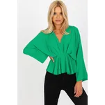 ItModa Zelená halenka s výstřihem do V Velikost: UNI