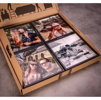 Rám na obraz Samolepící fotorámeček na zeď s fotkou - Stříbrný