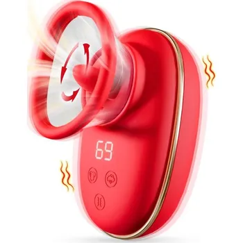 Vibrátor SuperLove Dream Lover 3in1 Perfect Vaccum Licking Stimulator Red