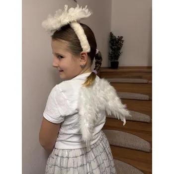 Obraz Dekorační péřová křídla s gumičkou Barva: Bílá