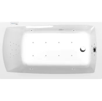 Vana LILY hydromasážní vana, 140x70x39cm, Highline Hydro-Air, chrom