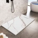 Rea Bazalt Carrara, SMC sprchová vanička 90x120, bílá-kamenný vzor, REA-K7001