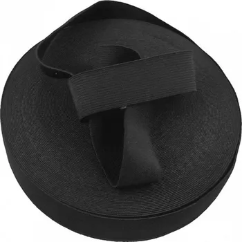 Textilní guma Guma pro šití oděvu šíře 40 mm černá balení 25 m