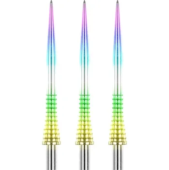 Příslušenství pro šipky Red Dragon Kovové hroty Raptor GT Gripped - Rainbow - 35 mm