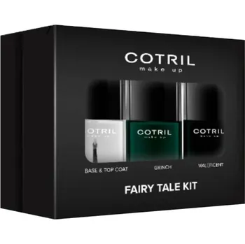 Lak na nehty Cotril SPA - THE FAIRY TALE - sada laků na nehty - 3x11 ml - GRINCH, MALEFICENT, podkladová báze a top coat