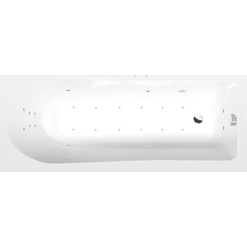 Vana LISA hydromasážní vana, 170x70x47cm, Attraction Hydro-Air, chrom