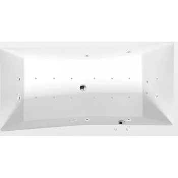 Vana QUEST hydromasážní vana, 180x100x49cm, Active Hydro-Air, chrom