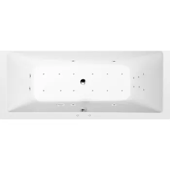 Vana KRYSTA hydromasážní vana, 180x70x39cm, Attraction Hydro-Air, chrom