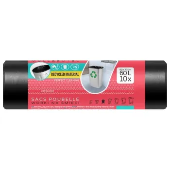 Pytle na odpadky Pytle do koše ViGO! - 60x70cm / 60l / 24my / 10ks / černá