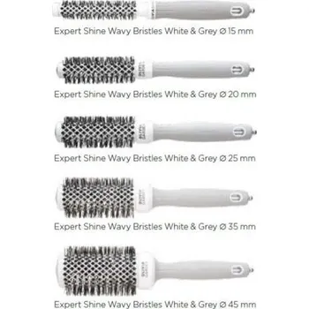 kartáč na vlasy Olivia Garden EXPERT BLOWOUT SHINE WHITE & GREY ⌀ 35 mm