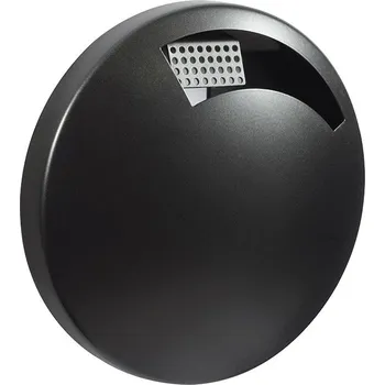 Venkovní odpadkový koš Rossignol SAS Rossignol nástěnný kulatý popelník DISCO, tmavě šedý, ocel, 1,5 L