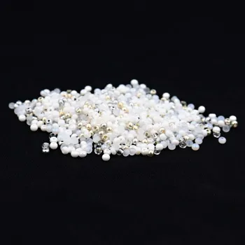 Korálek Rokajl PRECIOSA 6/0 50 g mix bílá