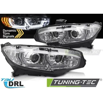 Přední světlomet přednÍ SVĚTLA CHROME DRL SEQ pro HONDA CIVIC X 16-21