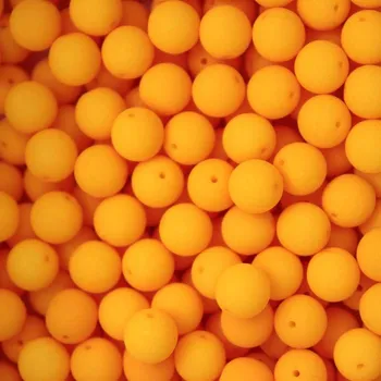 Dětské navlékací korálky Pro Háčkování Korálek neon skleněný 8 mm 20 ks oranžovožlutý