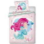 Faro Tekstylia Povlečení do postýlky MOŘSKÁ PANNA 100x135 cm, 40x60 cm, Bavlna + Prodloužená možnost vrácení zboží do 50 dnů