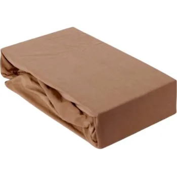 Prostěradlo Prostěradlo s gumou 90x200 cm Jersey, barva Cappuccino