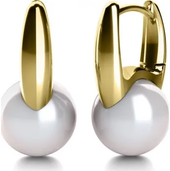 Náušnice Couple, Noblesní náušnice Alexa, žluté zlato a&nbsp;perly, Francouzské zapínání, 585-45-3-5072.0Z00.0.00.750.12