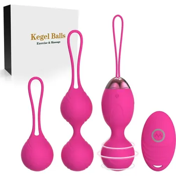 SuperLove Pelvic Fitness Trainer Balls Set Pink