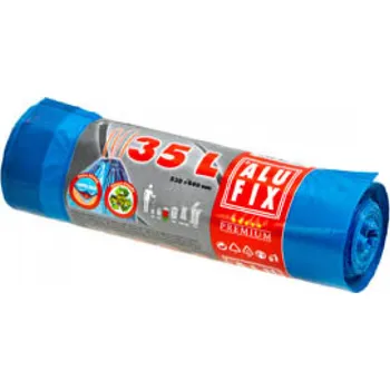 Drogerie Pytle do koše Alufix Premium stahovací - 60x50cm / 35l / 26my / 15ks / modrá