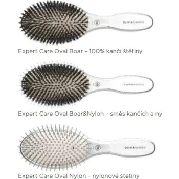 kartáč na vlasy Olivia Garden EXPERT CARE OVAL Boar&Nylon - kartáč z kančích a nylonových štětin