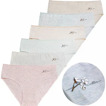 Kalhotky FANNIFEN Dámské bavlněné kalhotky CZ8046 - 3 ks v balení Velikost: 2XL
