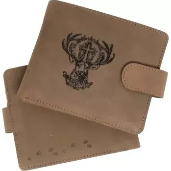Peněženka Kožená peněženka Sv. Hubert se zapínáním (Myslivecká peněženka)
