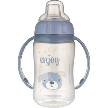 Kojenecká láhev Canpol babies Hrneček tréninkový CUTE ANIMALS se silikonovým pítkem 320ml - pejsek