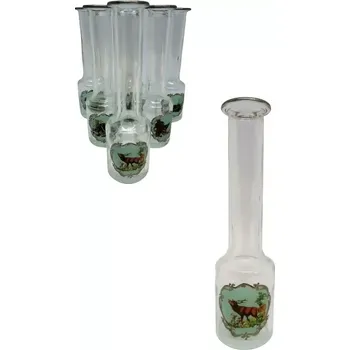 Sklenice Sada skleněných panáků - myslivecké motivy (Skleněné panáky)