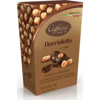 Bonboniéra Italská zlatá bonboniéra CAFFAREL 150g NOCCIOLOTTA hořká (Oříškové kreace / NOCCIOLOTTA hořká)
