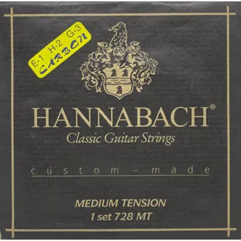 Struna pro kytaru a smyčcový nástroj Hannabach Struny pro Klasickou kytaru Serie 728 Custom Made CarbonSada s karbon diskant 728MTC 79992