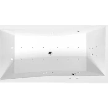 Vana QUEST hydromasážní vana, 180x100x49cm, Attraction Hydro-Air, chrom