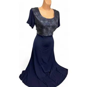 Dámské šaty plesové šaty, Barva Modrá, Velikost XL48, Materiál 98% Polyester 2% Lycra