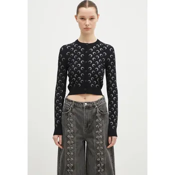 Dámský svetr Kardigan Marine Serre Moon Strass Knit Fitted Cardigan, S, černá, 99X