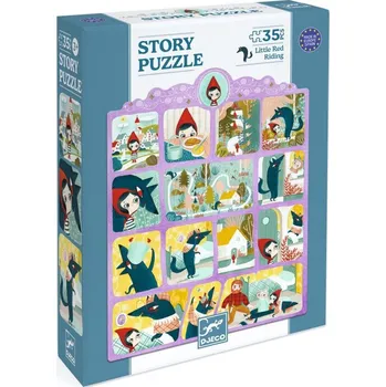 Puzzle Djeco | Story Puzzle Červená karkulka - 35 dílků