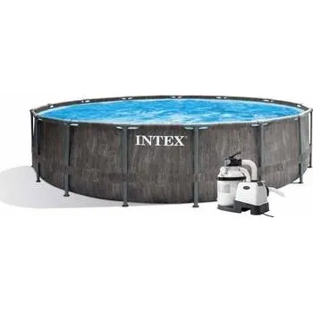 INTEX Prism Frame Greywood 4,57 x 1,22m set písková filtrace 4m3/hod