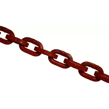 Železářství Lesnický řetěz hranatý červený G80, 7 mm (IT-30170) (Červený lesnický řetěz G80 s hranatým průřezem článku 7 mm pro těžbu a přibližování dřeva - maximální tažná síla 3250 kg. Cena je uvedena za 1 metr, do košíku si prosím dejte požadovaný počet metrů.)