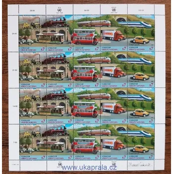 Poštovní známka OSN Vídeň ** PL 231/5 historie pozemní dopravy, r. 1997
