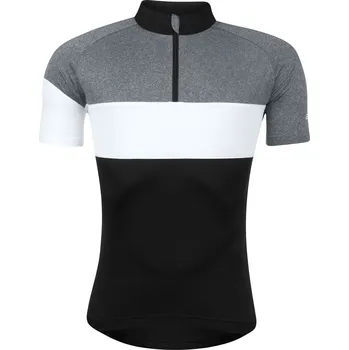 cyklistický dres FORCE Dres FORCE VIEW krátký rukáv,černo-šedo-bílý