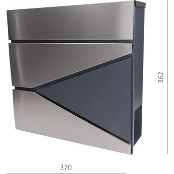 Železářství Poštovní schránka, A4, AISI410/pozink, RAL7016