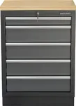 Dílenská skříňka s dřevěnou pracovní deskou | 5 šuplíků | 680x465x950 mm Matabro SET-CA01060