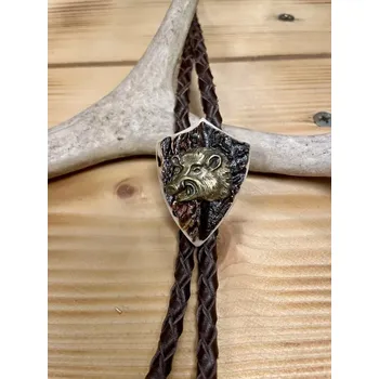 Brož Myslivecké bolo erb - divočák (Ozdobný lovecký přívěsek)