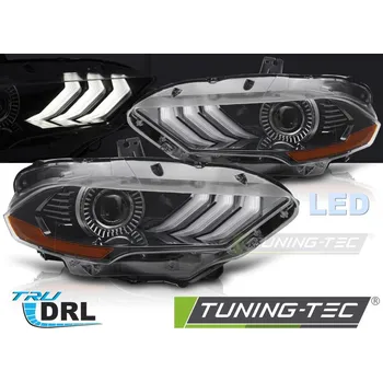 Přední světlomet LED PŘEDNÍ SVĚTLA ČERNÉ DRL pro FORD MUSTANG 18-21