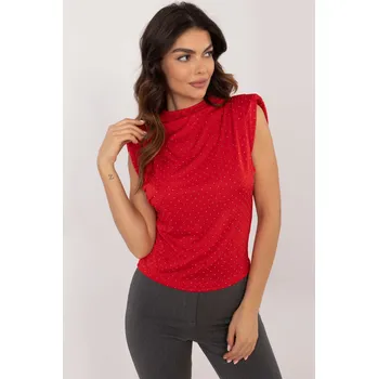 Dámská halenka ItModa Halenka bez rukávů červená Velikost: UNI